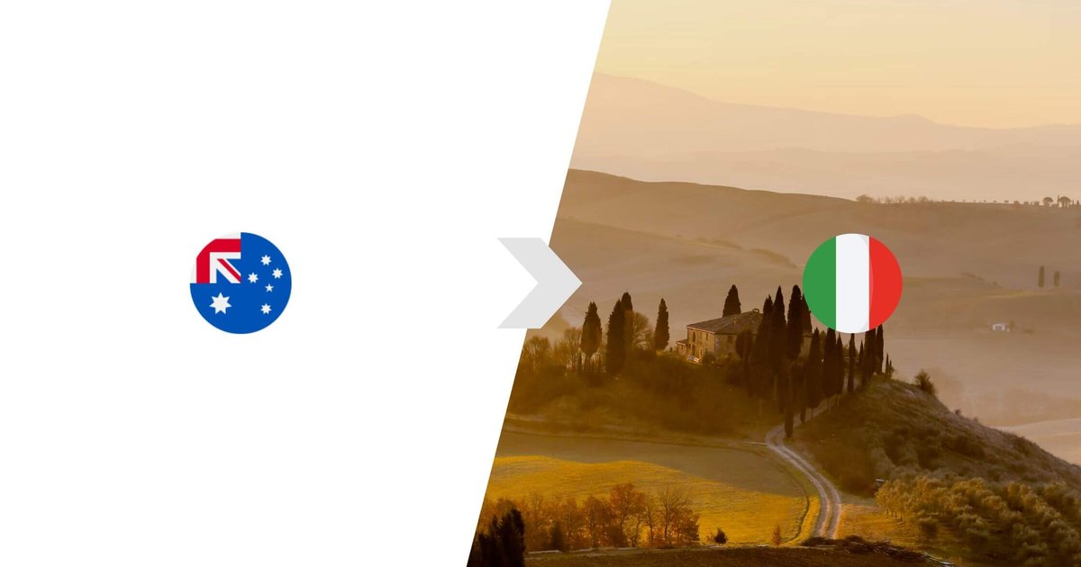 How to send money to Italy from Australia [AUD to EUR]