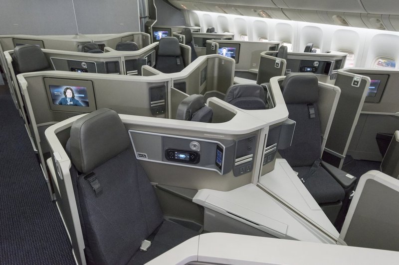 American Airlines Business Class cabin.