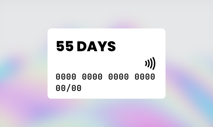 Credit cards with 55 days interest-free