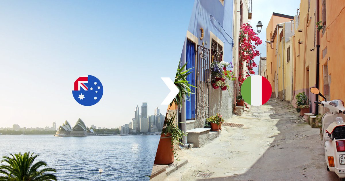 How to send money to Italy from Australia [AUD to EUR]