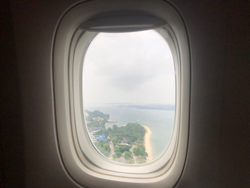 Arriving into Singapore.