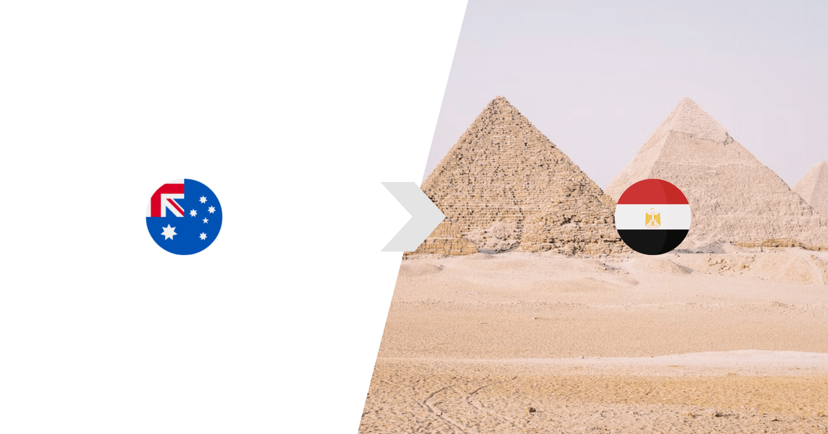 How to send money to Egypt from Australia [AUD to EGP]