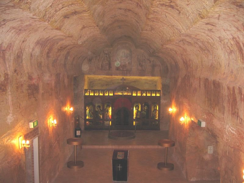 Inside Coober Pedy&#x27;s Serbian Orthodox Church. (Image: Wikipedia)