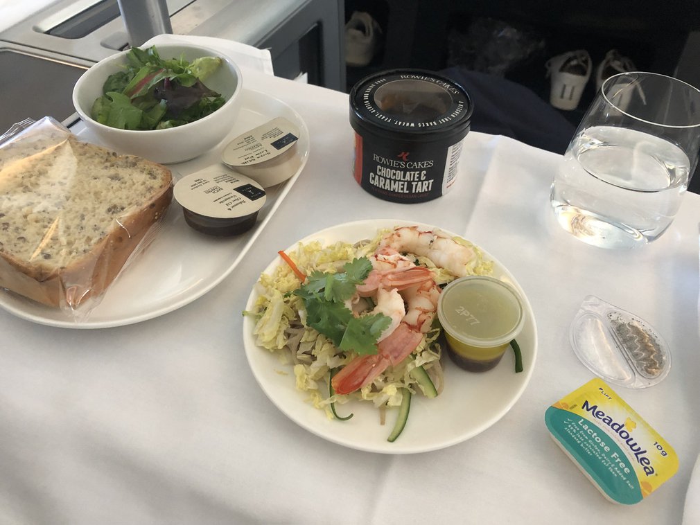 Qantas A380 Business gluten free entree