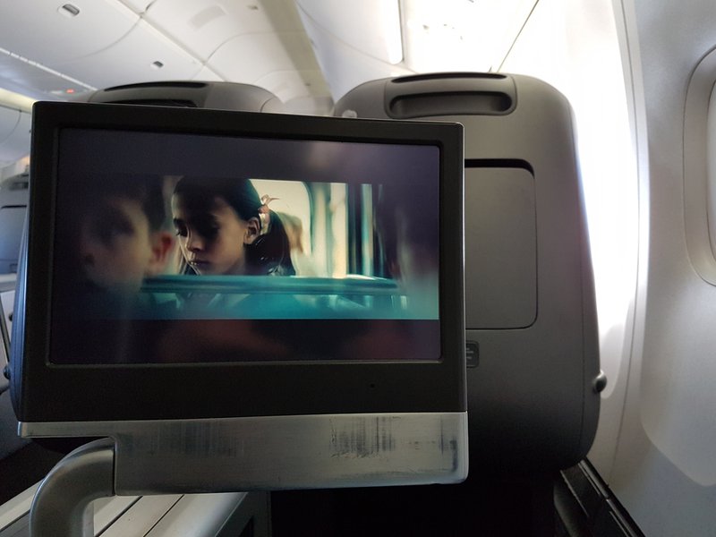 The in-flight-entertainment system looked and felt dated.