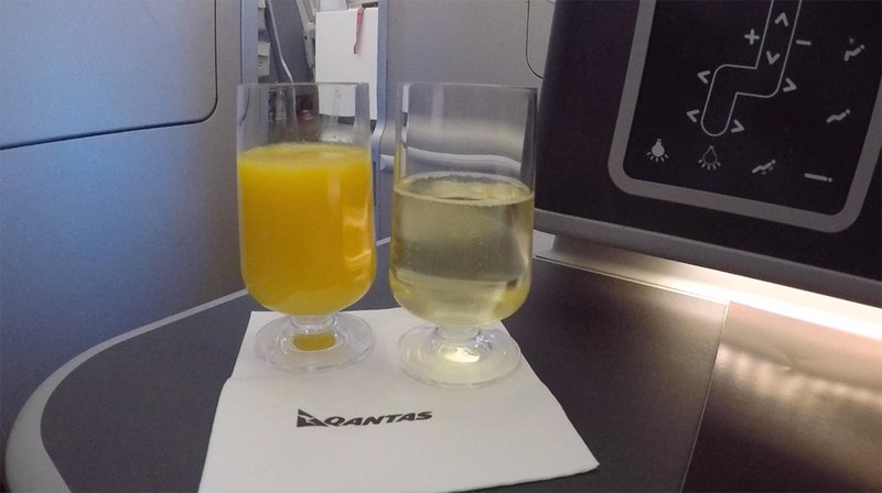 Champagne and orange juice before takeoff is mandatory. For me.