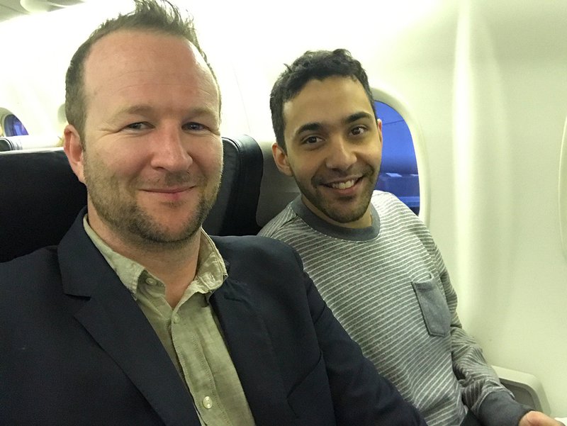 David and Leonardo, a.k.a. Gonzalo Higuaín, on the early morning flight from PQQ to SYD.