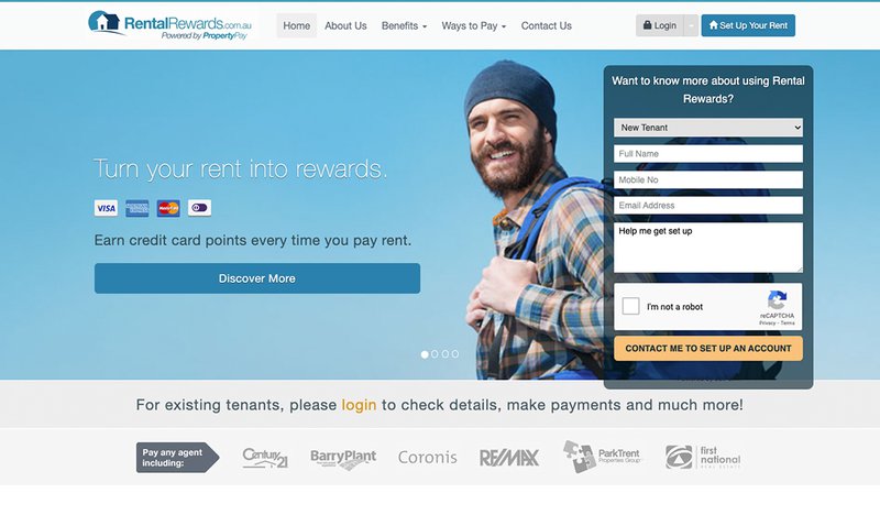 Pay rent by credit card using Rental Rewards
